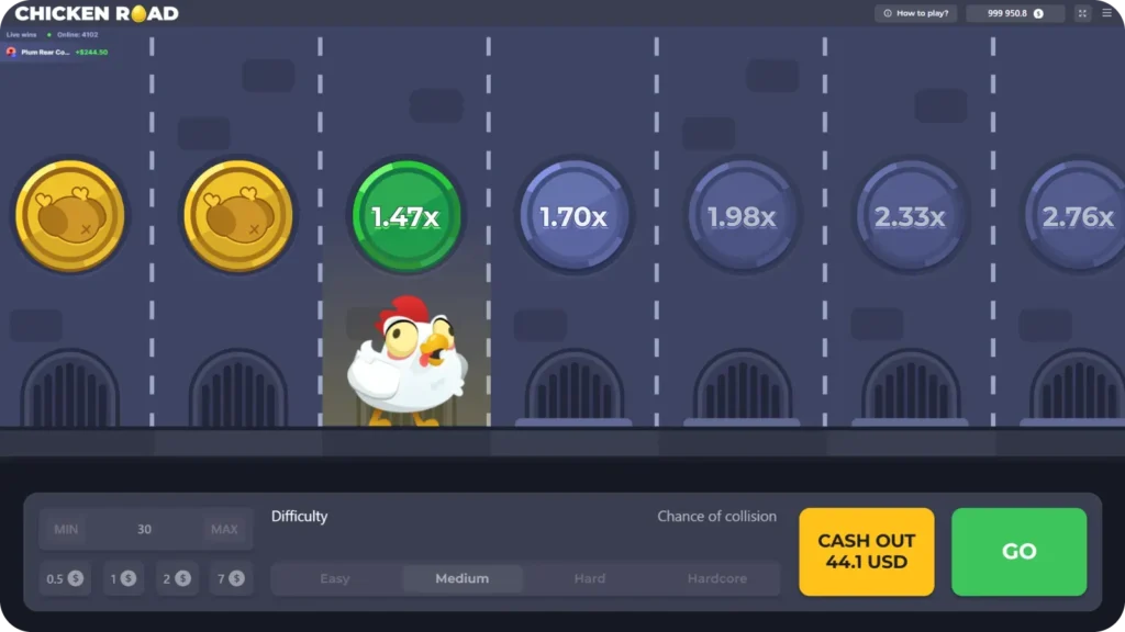 Chicken starting on the bottom row