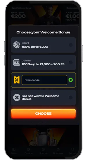 Entering a promo code and depositing from £10 to play Chicken Road