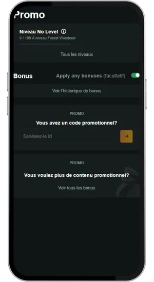 Saisir un code promo et déposer à partir de 10 € pour jouer à Chicken Road